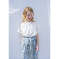 The RUBY Top || Dolman Sleeve Children's Top Broderie Anglaise in Off White Size 12Y