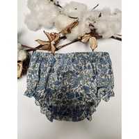 Betsy Frill Baby Bloomers - Made in Liberty Fabric Poppy & Daisy 19B (Blue) 9-12M