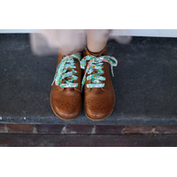 Shoelaces. Liberty print Betsy D (Green) Small
