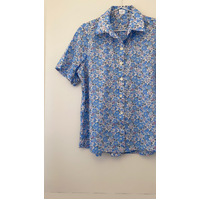 The Classic Shirt - Women's Liberty Fabrics BETSY R (Crystal Blue) Small