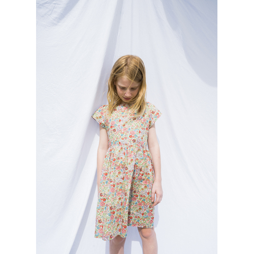The Joy Dress. Girls Dress Made with Liberty Fabric Elysian Day A (Autumn)