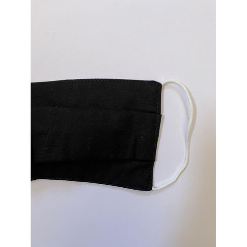 Face Mask - Black with Navy lining. Cotton outer, Soft cotton mask. (not medical grade) Adult