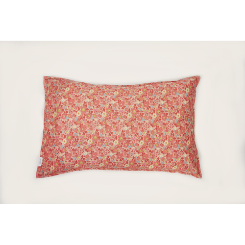 Luxe Pillowcase. Liberty print Betsy A (Tangerine) Standard Size  