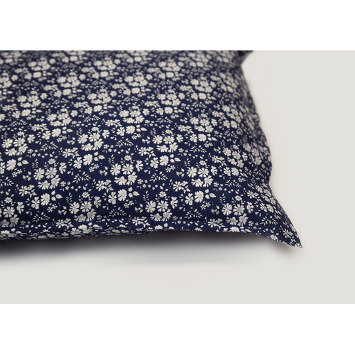 Luxe Pillowcase. Liberty print Capel 19A (Navy) Standard Size