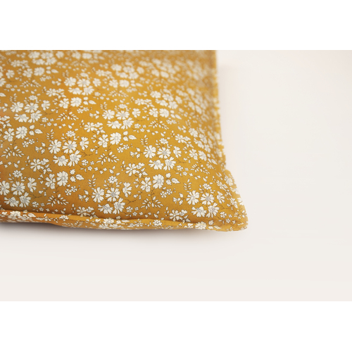 Luxe Pillowcase. Liberty print Capel G Mustard Standard Size 
