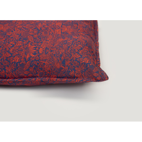 Luxe Pillowcase. Liberty print Strawberry Meadow (Red) Standard Size  