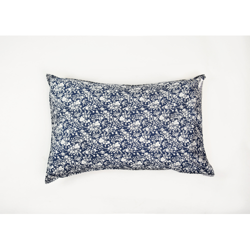 Luxe Pillowcase. Made with Liberty fabric Summer Blooms Navy Standard Size